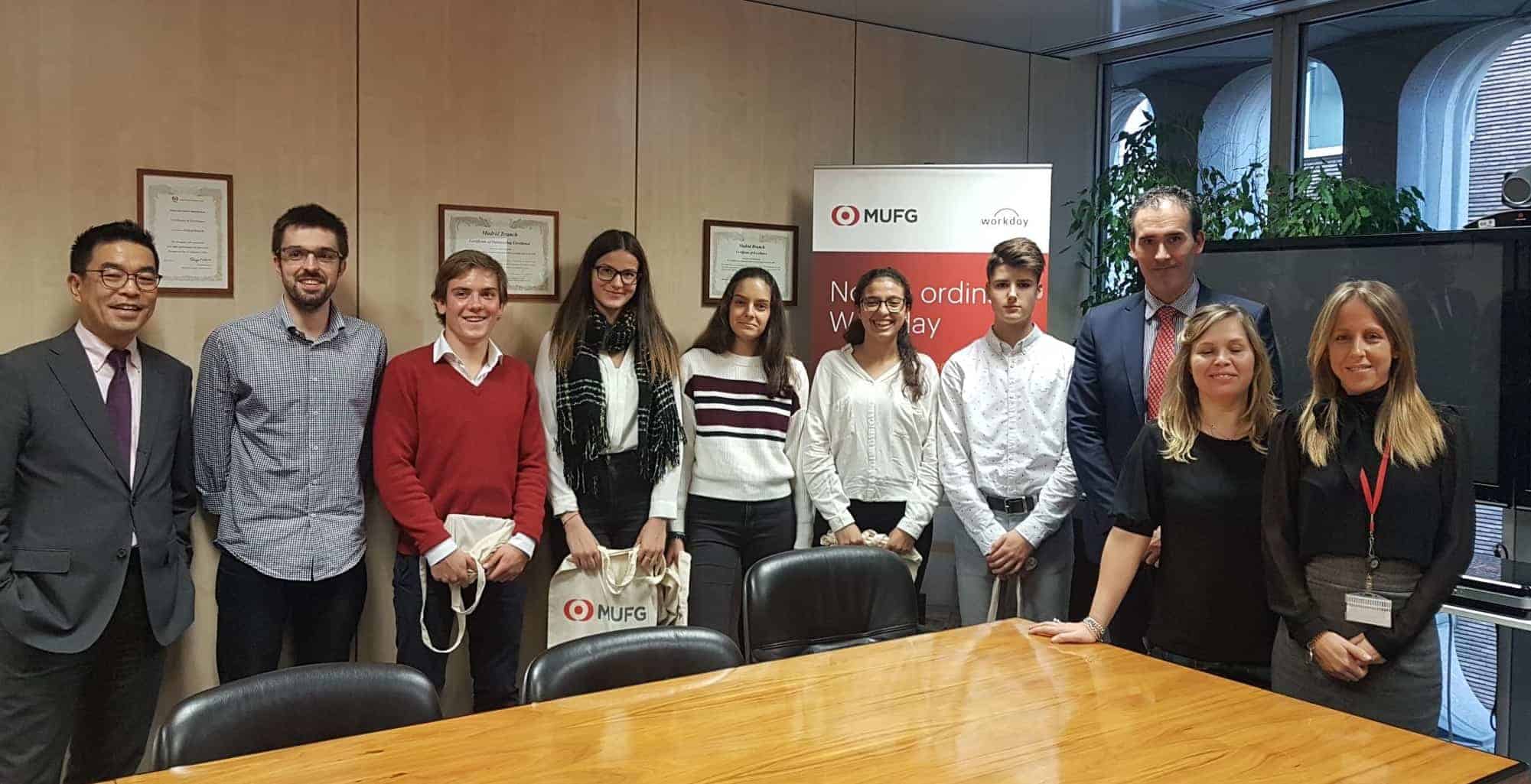 MUGF Bank (Europe) N.V. Spain Branch abre las puertas de su oficina en Madrid a cinco estudiantes de bachillerato