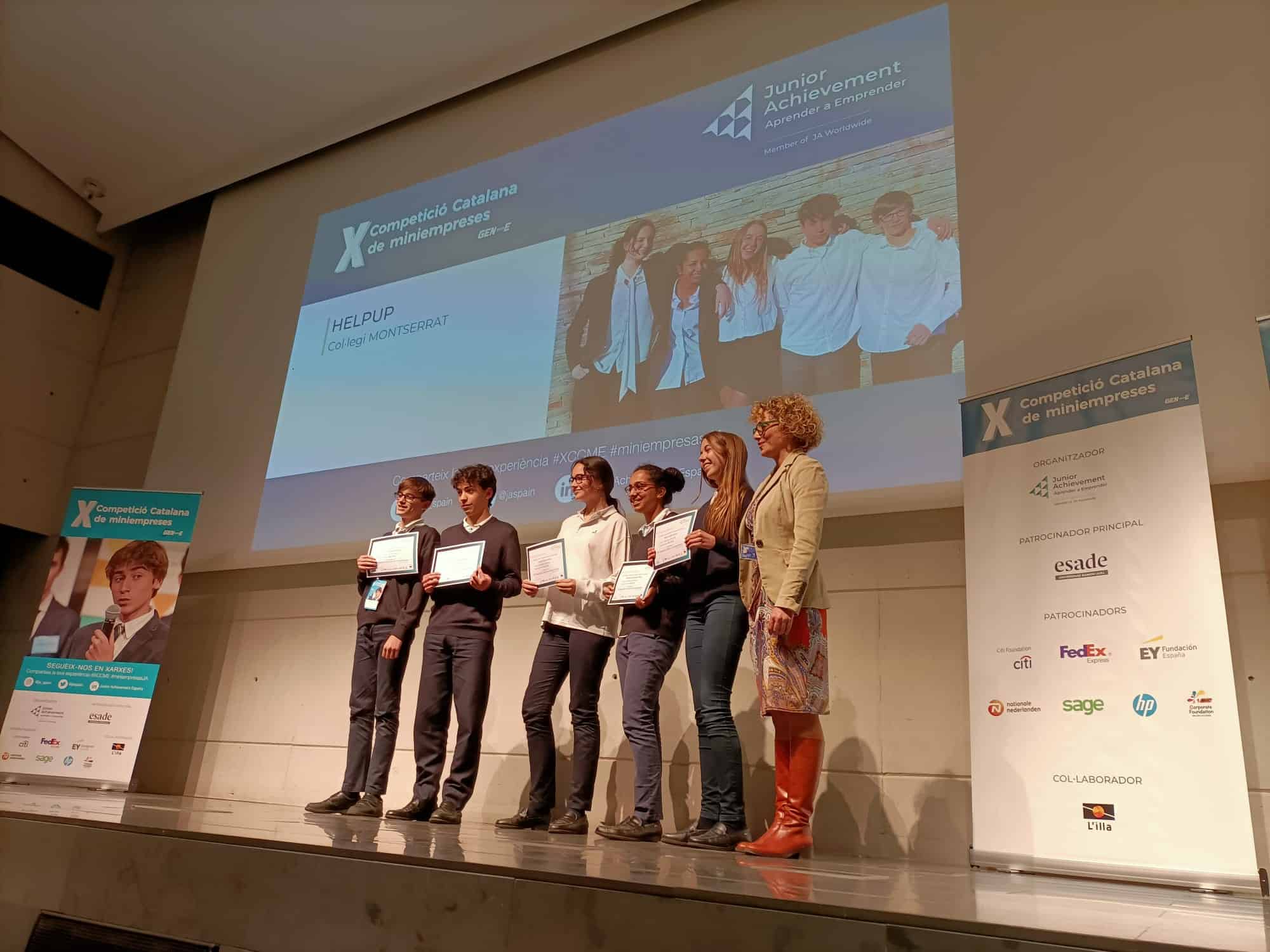 HelpUp del Col.legi Montserrat de Barcelona gana el primer premio de la X Competición catalana de miniempresas