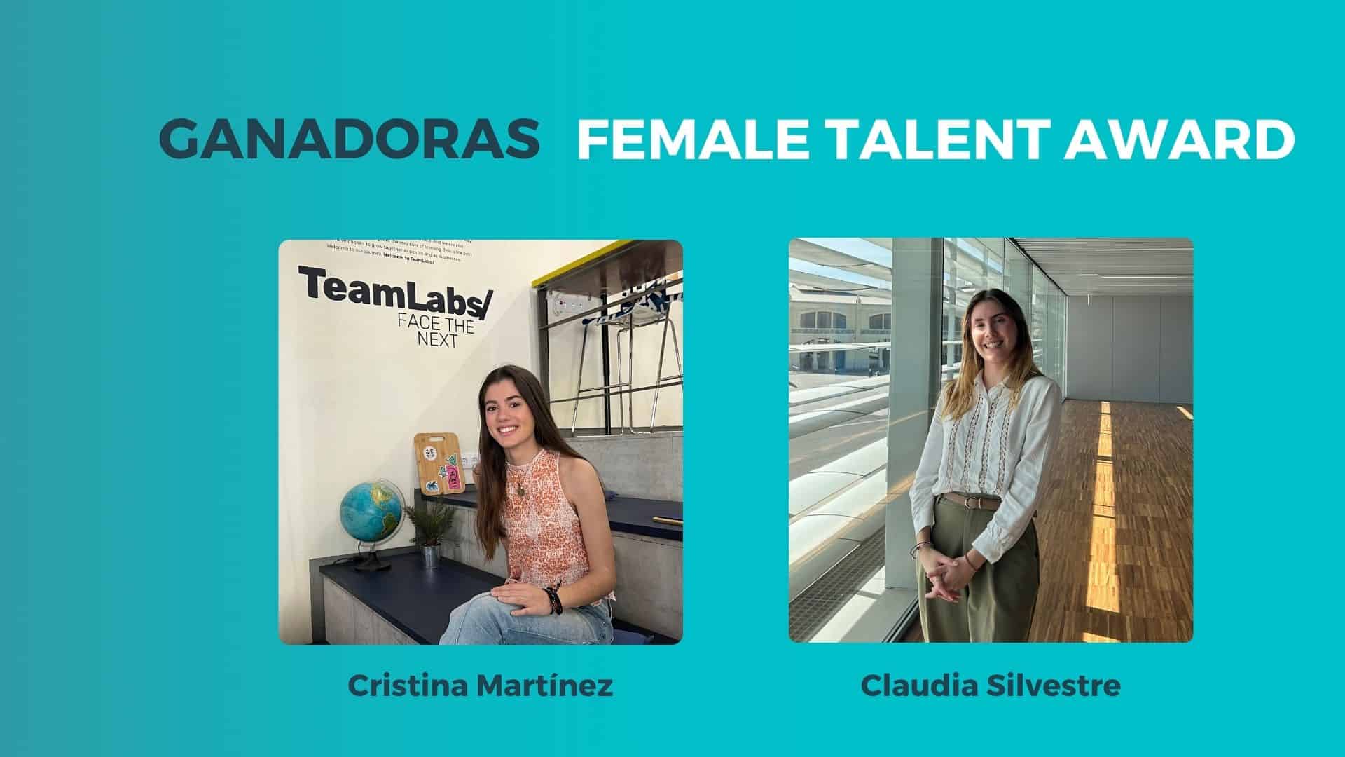 Cristina Martínez y Claudia Silvestre, ganadoras de Female Talent Award en la categoría de Promesas